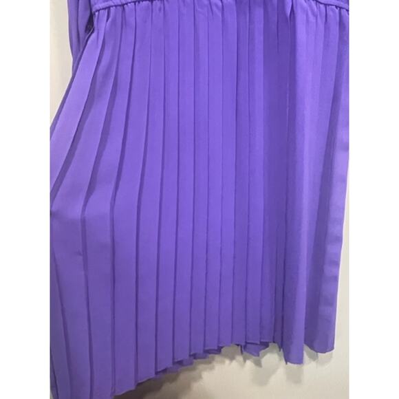 Vintage Joy Gordon Pleated Dress Elegant V Neck A Line Midi Dress Women's Sz 16 - Picture 6 of 11